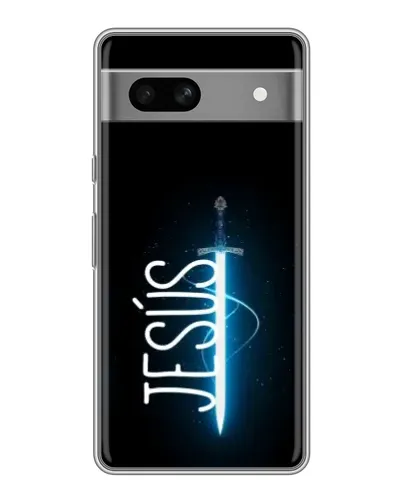Чехол для Google Pixel 7A с картинкой «Меч Духа Jesus»