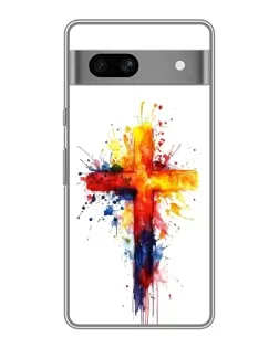 Чехол для Google Pixel 7A с картинкой «Акварельный крест»