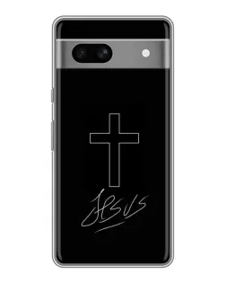 Чохол для Google Pixel 7A з картинкою «Графічний хрест Jesus»