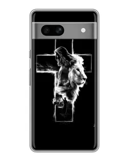 Чохол для Google Pixel 7A з картинкою «Сяючий хрест Jesus»