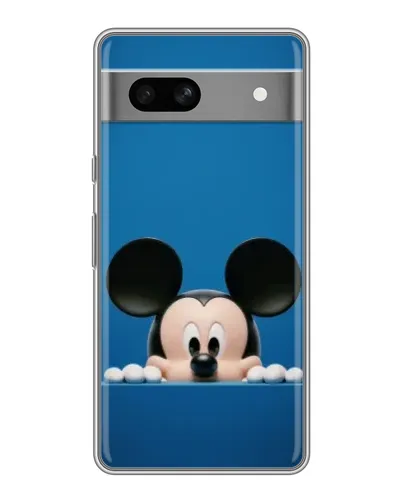 Чехол для Google Pixel 7A с картинкой «Микки выглядывает»
