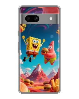 Чехол для Google Pixel 7A с картинкой «Космический фастфуд»