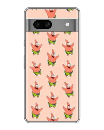 Чехол для Google Pixel 7A с картинкой «Патрик Стар паттерн»