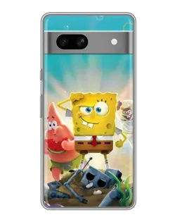 Чехол для Google Pixel 7A с картинкой «Спанч Боб победитель»