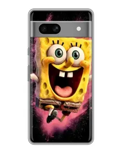 Чехол для Google Pixel 7A с картинкой «Взрывной Спанч Боб»
