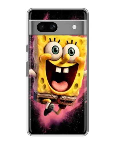 Чехол для Google Pixel 7A с картинкой «Взрывной Спанч Боб»