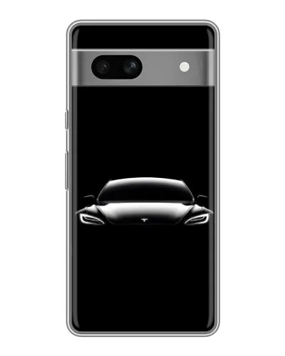 Чехол для Google Pixel 7A с картинкой «Фары Tesla Night»