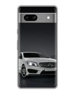 Чехол для Google Pixel 7A с картинкой «Mercedes AMG GT Silver»