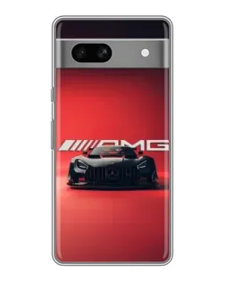 Чехол для Google Pixel 7A с картинкой «Mercedes AMG — красная линия»