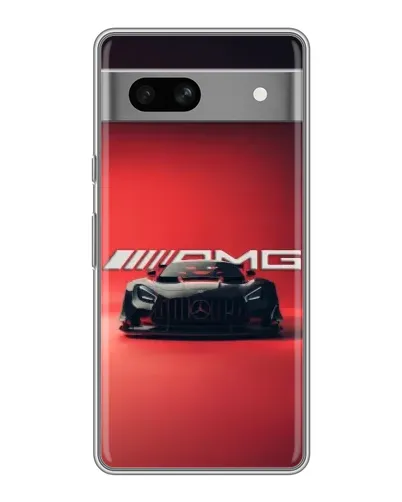 Чехол для Google Pixel 7A с картинкой «Mercedes AMG — красная линия»