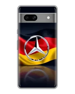 Чехол для Google Pixel 7A с картинкой «Mercedes — флаг Германии»