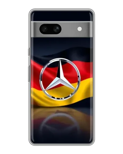 Чехол для Google Pixel 7A с картинкой «Mercedes — флаг Германии»