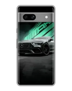 Чехол для Google Pixel 7A с картинкой «Темный Mercedes AMG»