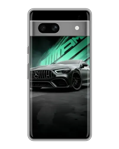 Чехол для Google Pixel 7A с картинкой «Темный Mercedes AMG»