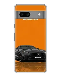 Чехол для Google Pixel 7A с картинкой «Оранжевый Mercedes AMG»