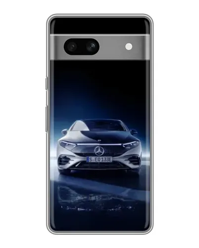 Чехол для Google Pixel 7A с картинкой «Ночной Mercedes EQ»