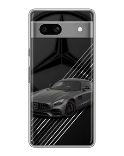 Чехол для Google Pixel 7A с картинкой «Mercedes AMG — графика»