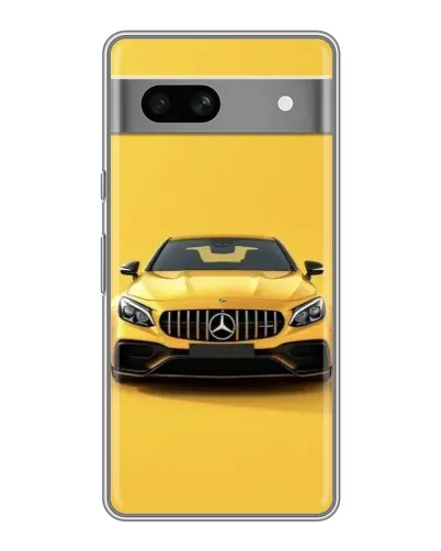 Чехол для Google Pixel 7A с картинкой «Желтый Mercedes GT»