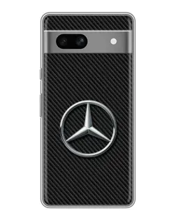 Чехол для Google Pixel 7A с картинкой «Карбоновый Mercedes стиль»