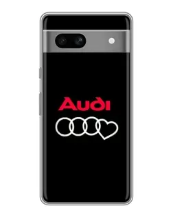 Чехол для Google Pixel 7A с картинкой «Логотип Audi Heart»