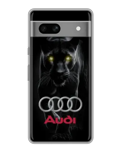 Чехол для Google Pixel 7A с картинкой «Пантера и Audi»