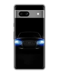 Чехол для Google Pixel 7A с картинкой «Audi в неоне»