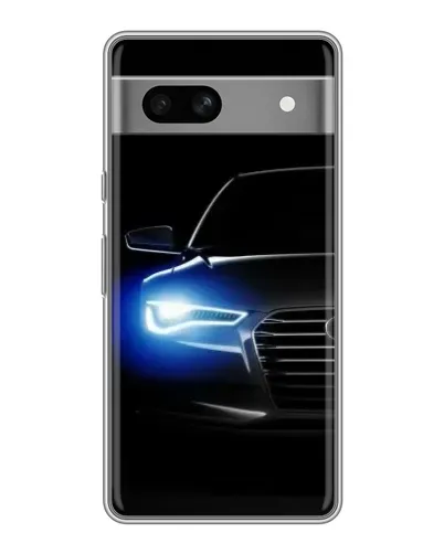 Чехол для Google Pixel 7A с картинкой «Неоновый взгляд Audi»