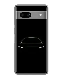 Чехол для Google Pixel 7A с картинкой «Взгляд Audi в темноте»