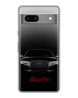 Чехол для Google Pixel 7A с картинкой «Audi — градиентный контур»