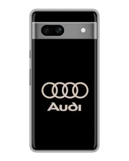Чехол для Google Pixel 7A с картинкой «Audi — золотой логотип»