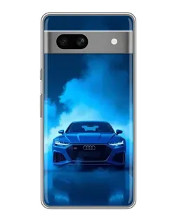 Чехол для Google Pixel 7A с картинкой «Audi — голубая энергия»