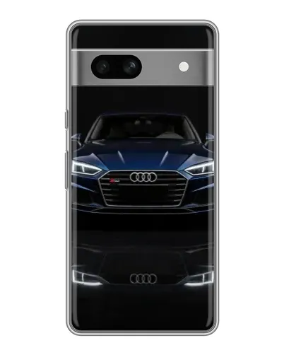 Чехол для Google Pixel 7A с картинкой «Audi — ночное отражение»