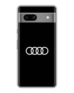 Чехол для Google Pixel 7A с картинкой «Audi White Logo»
