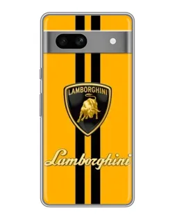 Чехол для Google Pixel 7A с картинкой «Lamborghini Stripe желтый»