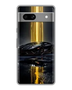 Чехол для Google Pixel 7A с картинкой «Ночной Lamborghini драйв»