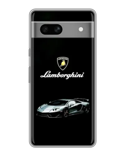 Чехол для Google Pixel 7A с картинкой «Логотип Lamborghini классика»