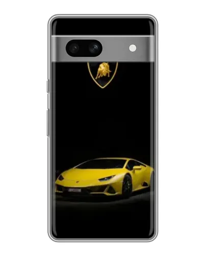 Чехол для Google Pixel 7A с картинкой «Lamborghini желтый акцент»