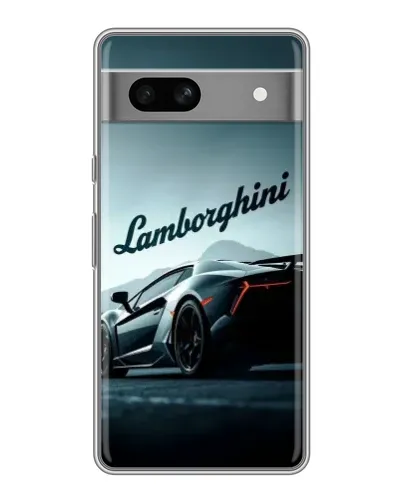 Чехол для Google Pixel 7A с картинкой «Классическая надпись Lamborghini»