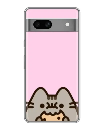 Чехол для Google Pixel 7A с картинкой «Pusheen и печенье»