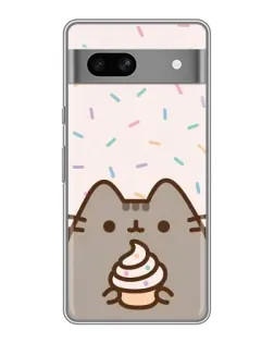 Чехол для Google Pixel 7A с картинкой «Пушин с кексом»