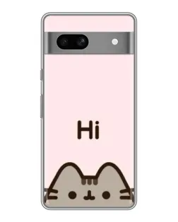 Чехол для Google Pixel 7A с картинкой «Пушин говорит Hi»