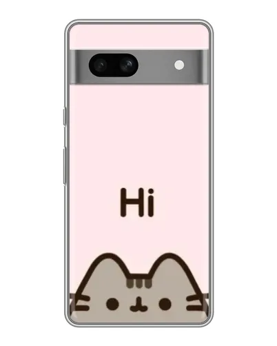 Чехол для Google Pixel 7A с картинкой «Пушин говорит Hi»