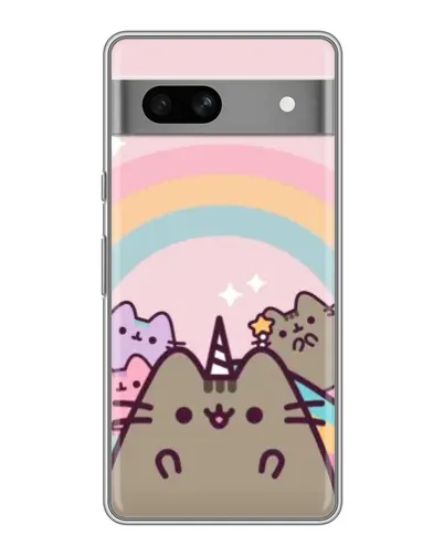 Чехол для Google Pixel 7A с картинкой «Единорог Pusheen»
