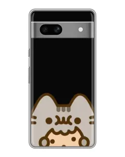 Чехол для Google Pixel 7A с картинкой «Пушин на черном»