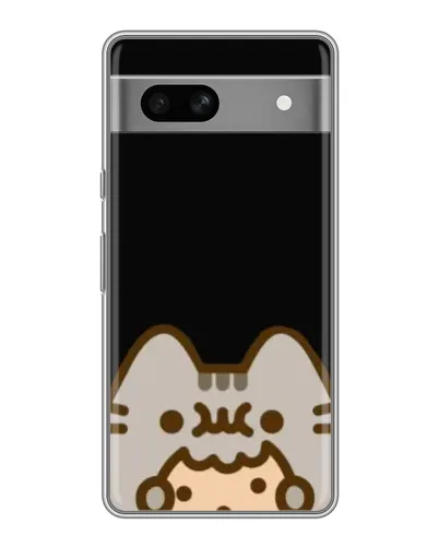Чехол для Google Pixel 7A с картинкой «Пушин на черном»