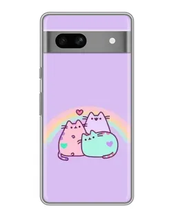 Чехол для Google Pixel 7A с картинкой «Радужные Пушины»