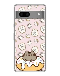 Чехол для Google Pixel 7A с картинкой «Пушин на пончике»