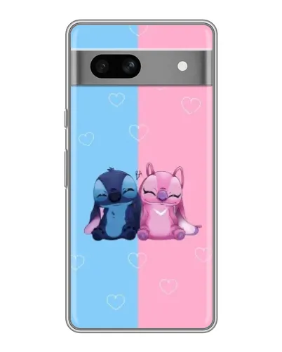 Чохол для Google Pixel 7A з картинкою «Stitch та Angel Love»