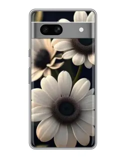 Чехол для Google Pixel 7A с картинкой «Белые маргаритки макро»