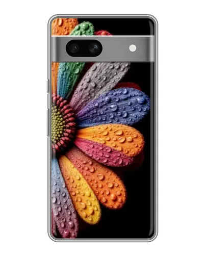 Чехол для Google Pixel 7A с картинкой «Радужный цветок»